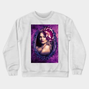 Rich Purple and Pink Beautiful Girls Artwork Trending Art Crewneck Sweatshirt